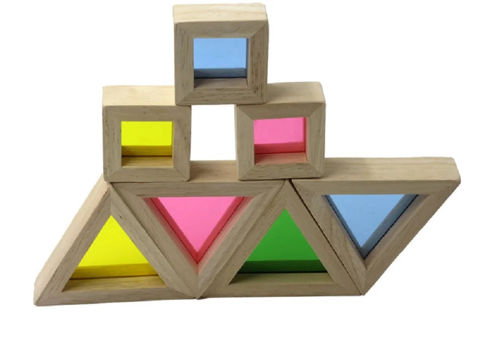 Stack Acrylic Block Montessori Wooden Toy