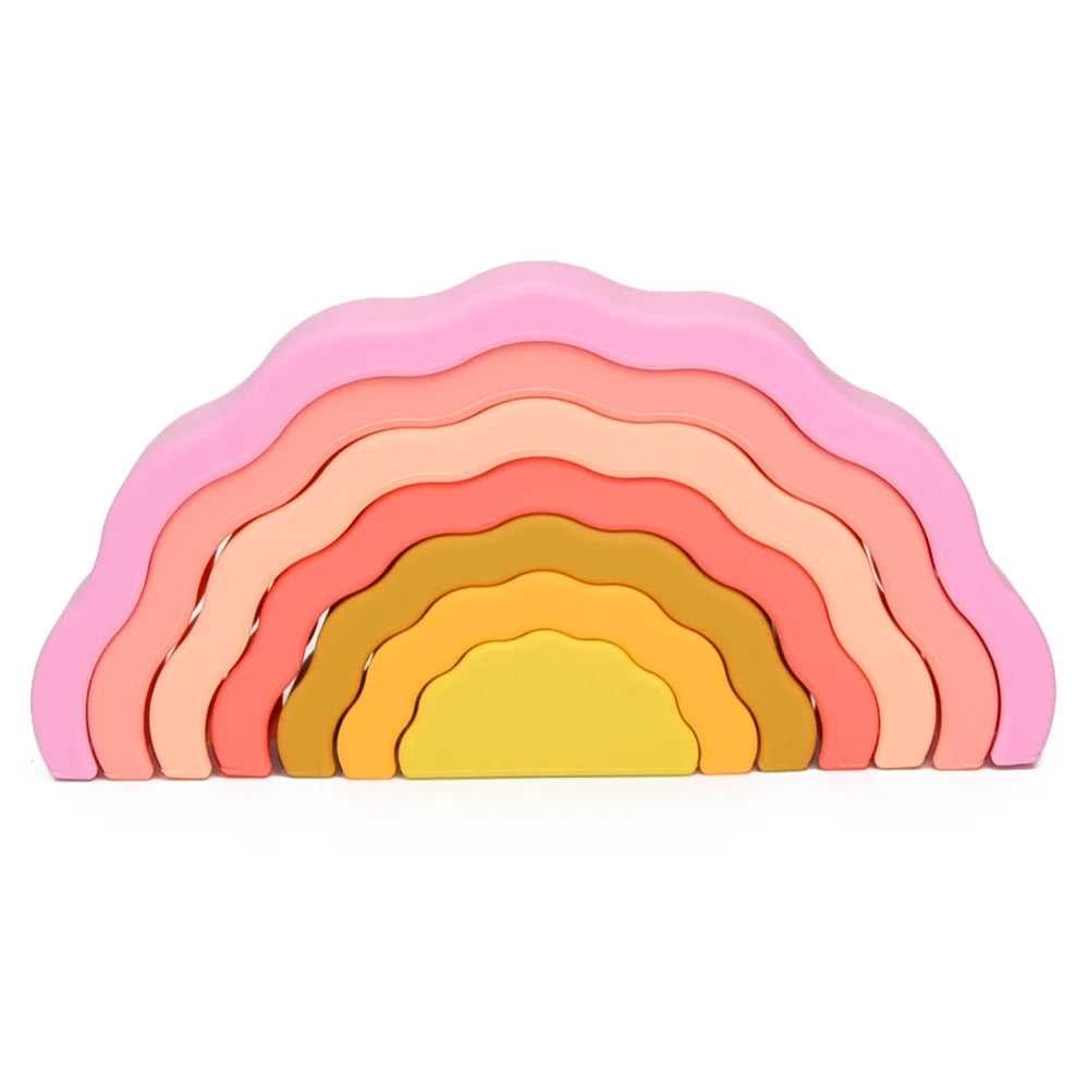 Rainbow Montessori Soft Block Silicone Building