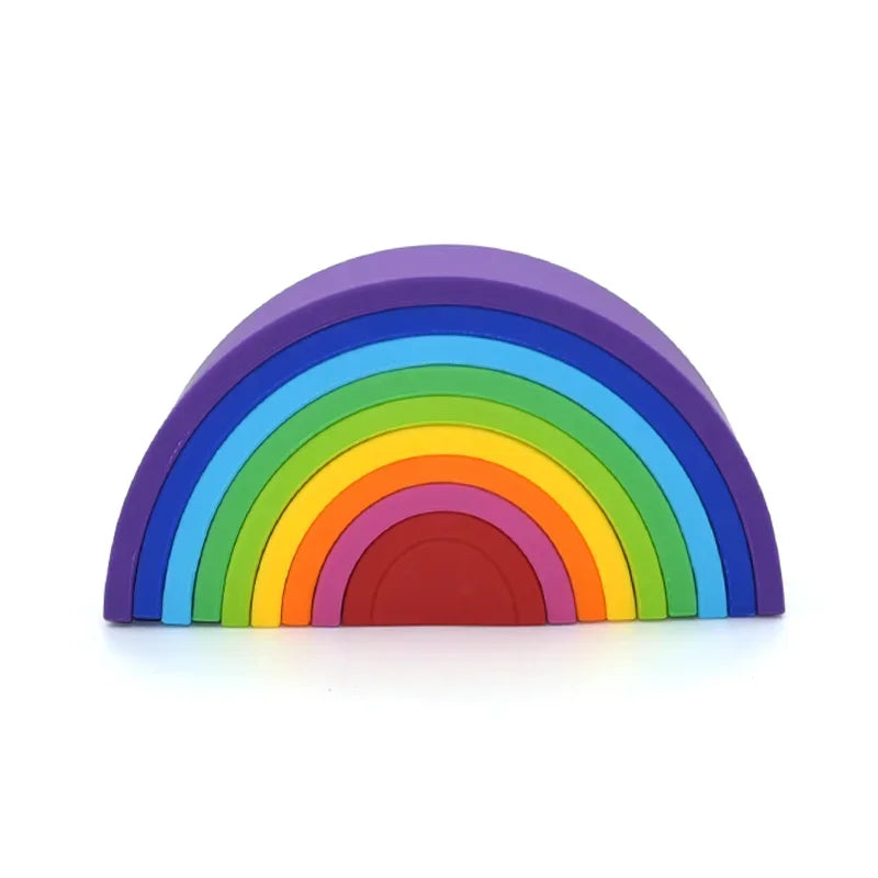 Rainbow Montessori Soft Block Silicone Building