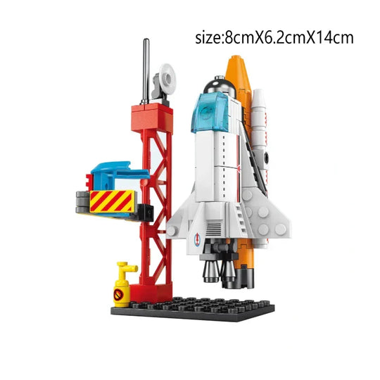 Space Rocket Launching Building Block Set