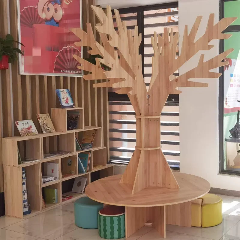 Library Daycare Tree BookshelfTable