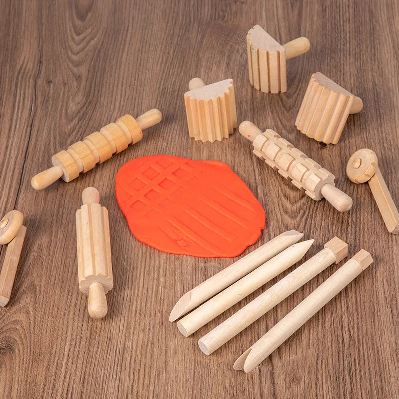 Wooden Play Dough Set