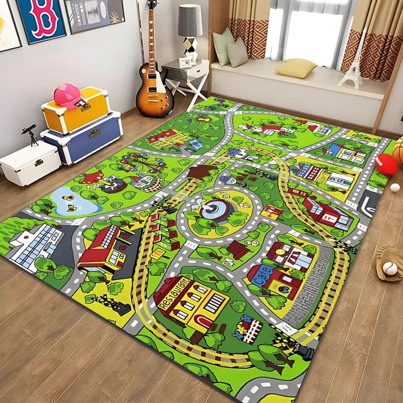 Kids Rug Play Carpet City Life