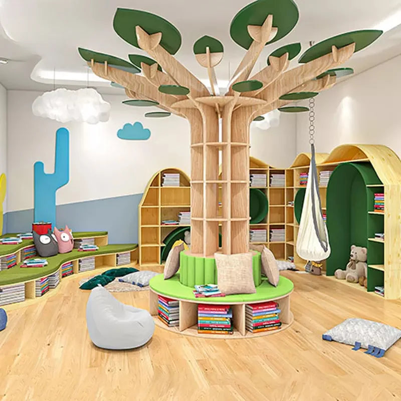 Library Daycare Tree BookshelfTable