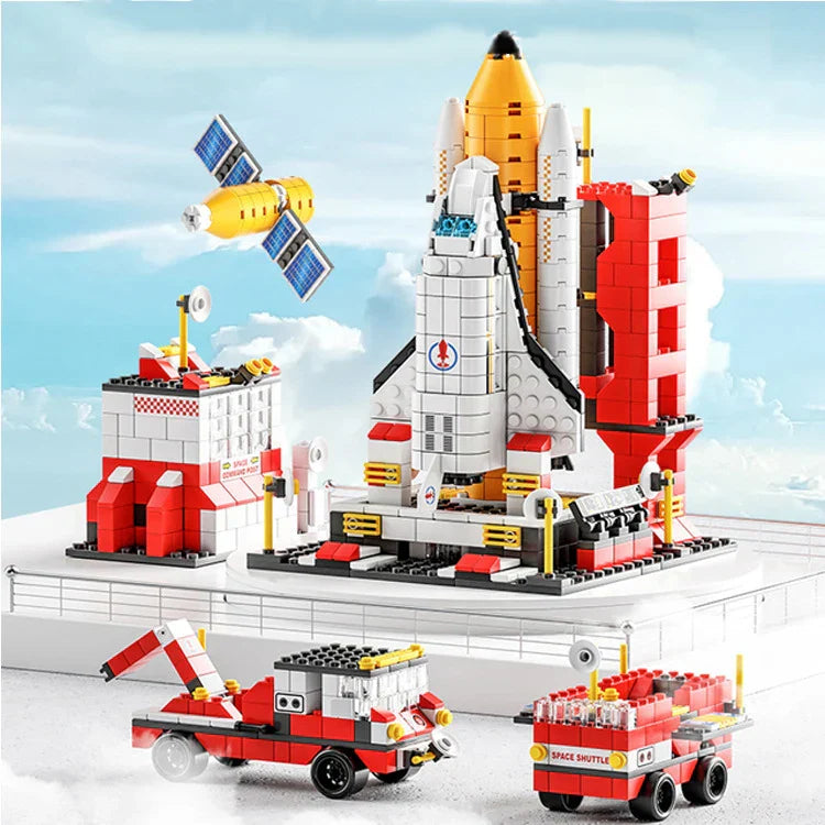 Space Rocket Launching Building Block Set