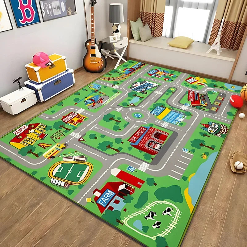 Kids Rug Play Carpet City Life