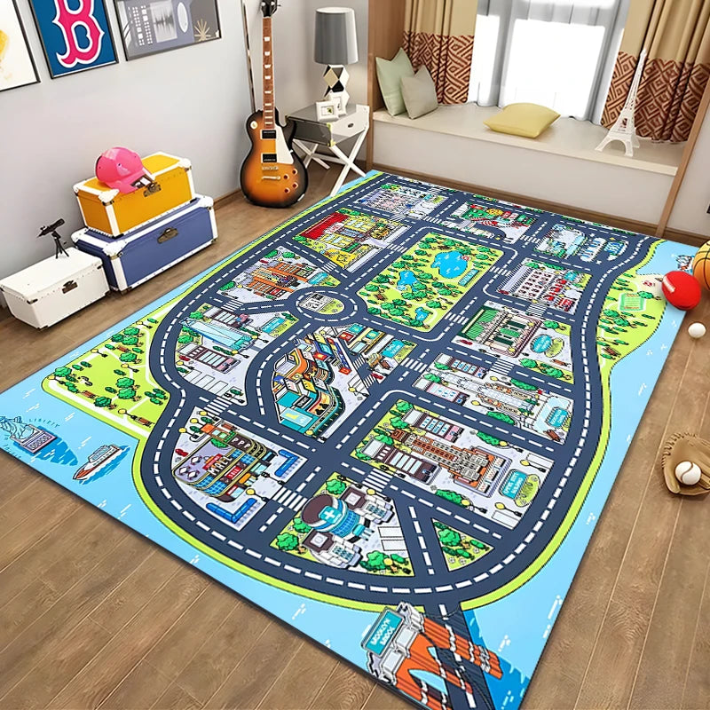 Kids Rug Play Carpet City Life