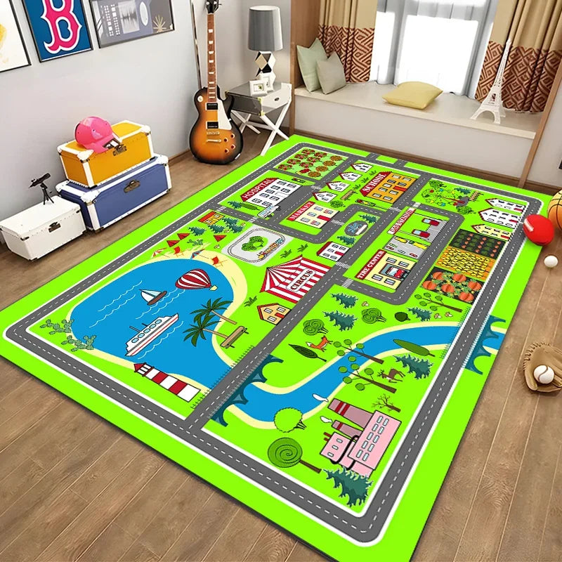 Kids Rug Play Carpet City Life