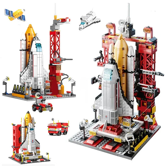 Space Rocket Launching Building Block Set