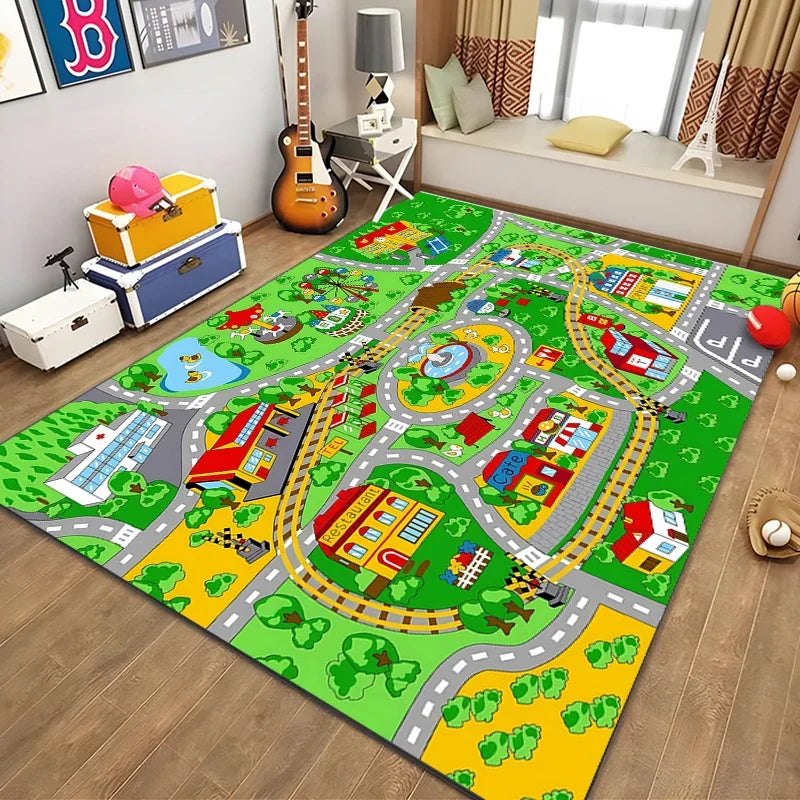 Kids Rug Play Carpet City Life