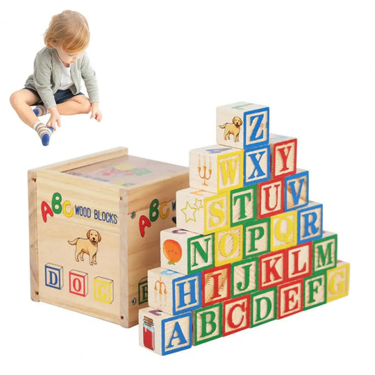 Alphabet Wooden Building Block Abc & Number