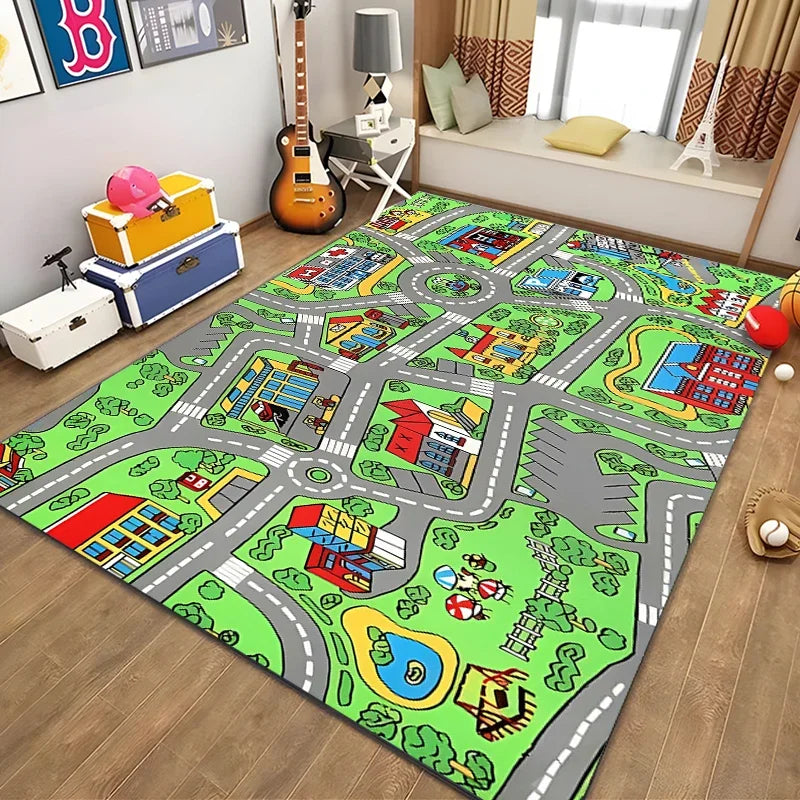 Kids Rug Play Carpet City Life