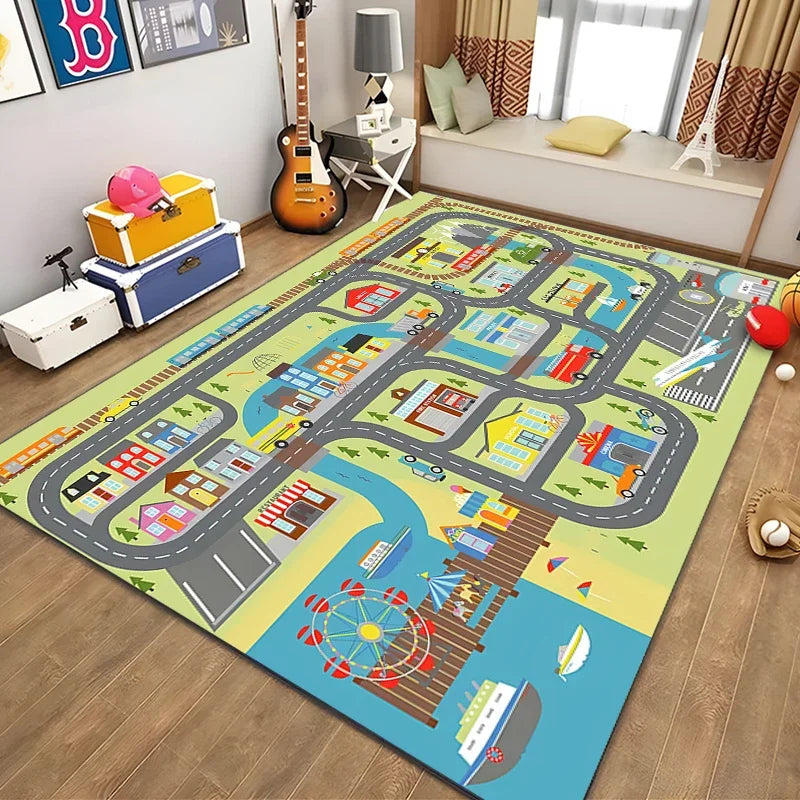 Kids Rug Play Carpet City Life