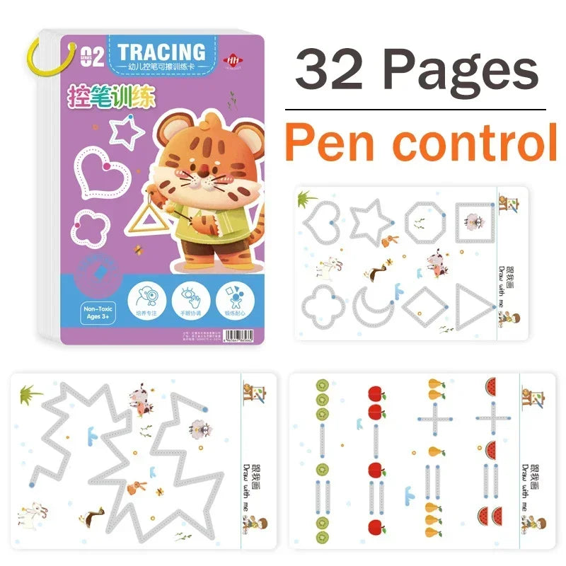 Montessori 32-Page Tracing Workbook