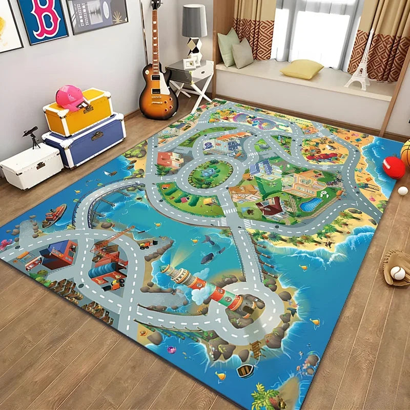 Kids Rug Play Carpet City Life