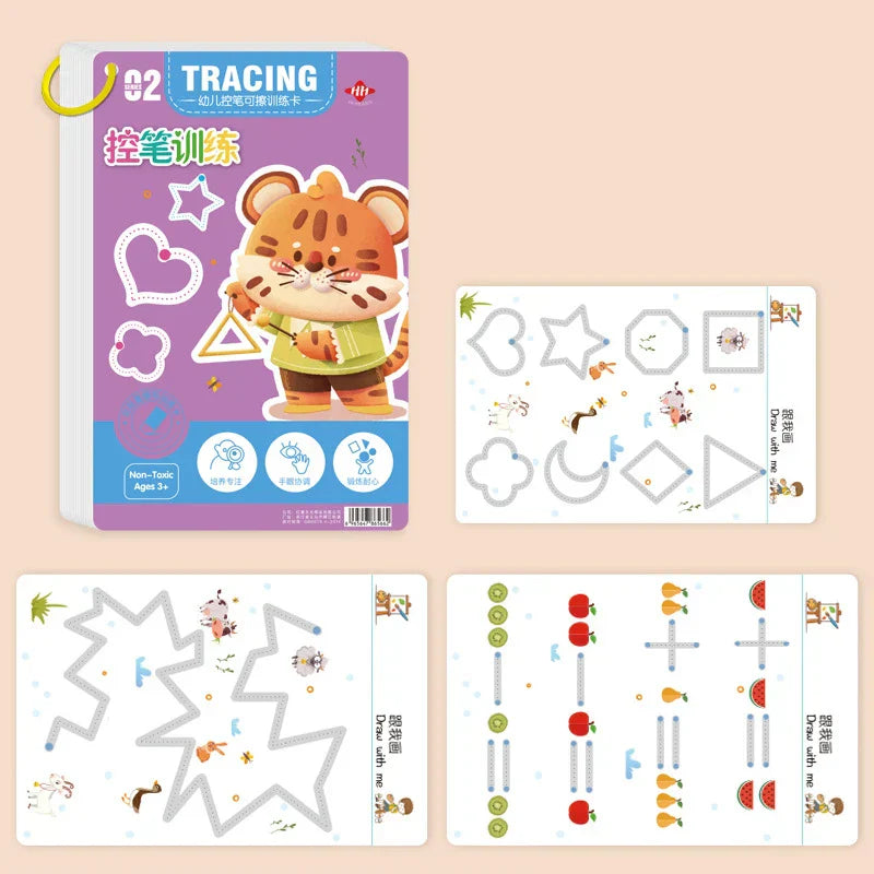 Montessori 32-Page Tracing Workbook