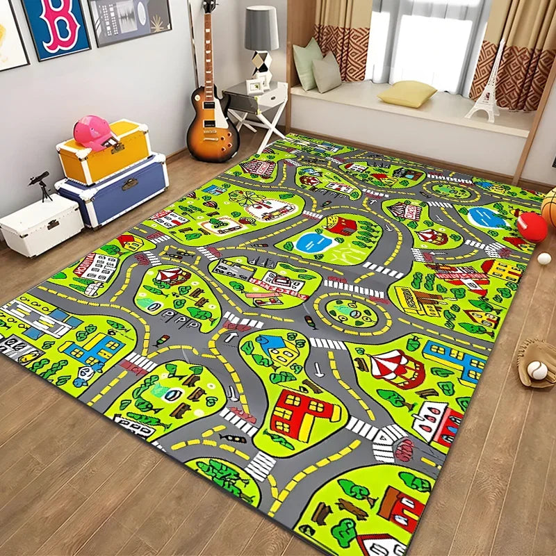 Kids Rug Play Carpet City Life