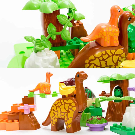 43Pcs Dino Valley Building Blocks