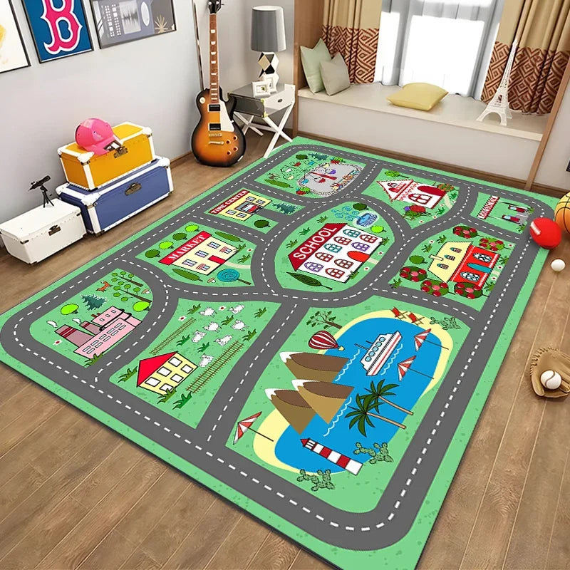 Kids Rug Play Carpet City Life