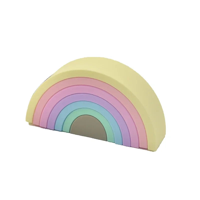 Rainbow Montessori Soft Block Silicone Building