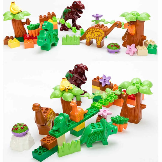 43Pcs Dino Valley Building Blocks