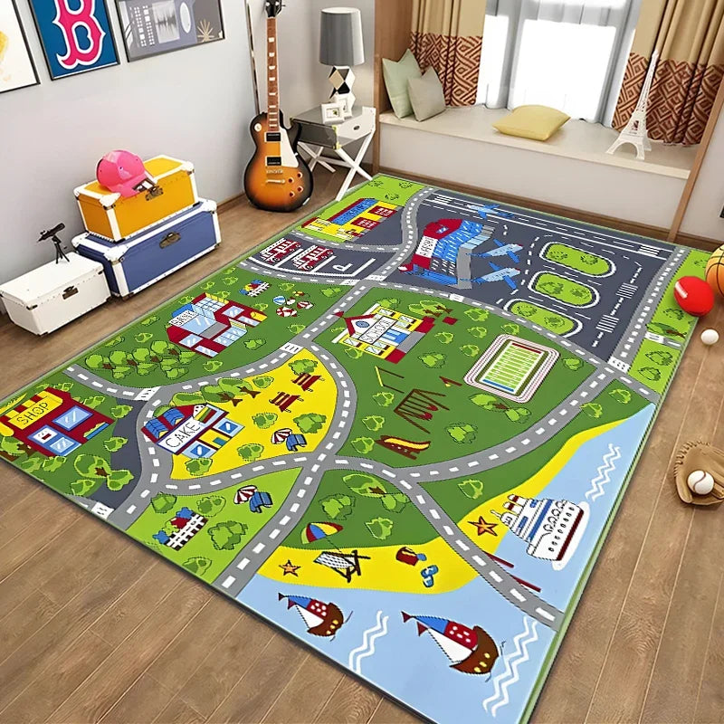 Kids Rug Play Carpet City Life