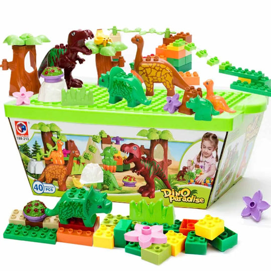 43Pcs Dino Valley Building Blocks