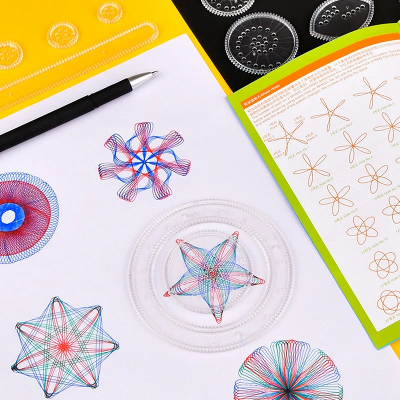 Geometric Spirograph Drawing Set