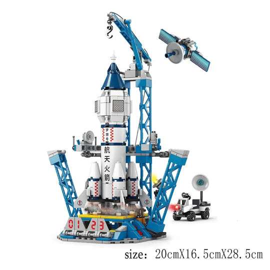 Space Rocket Launching Building Block Set