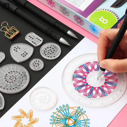 Geometric Spirograph Drawing Set