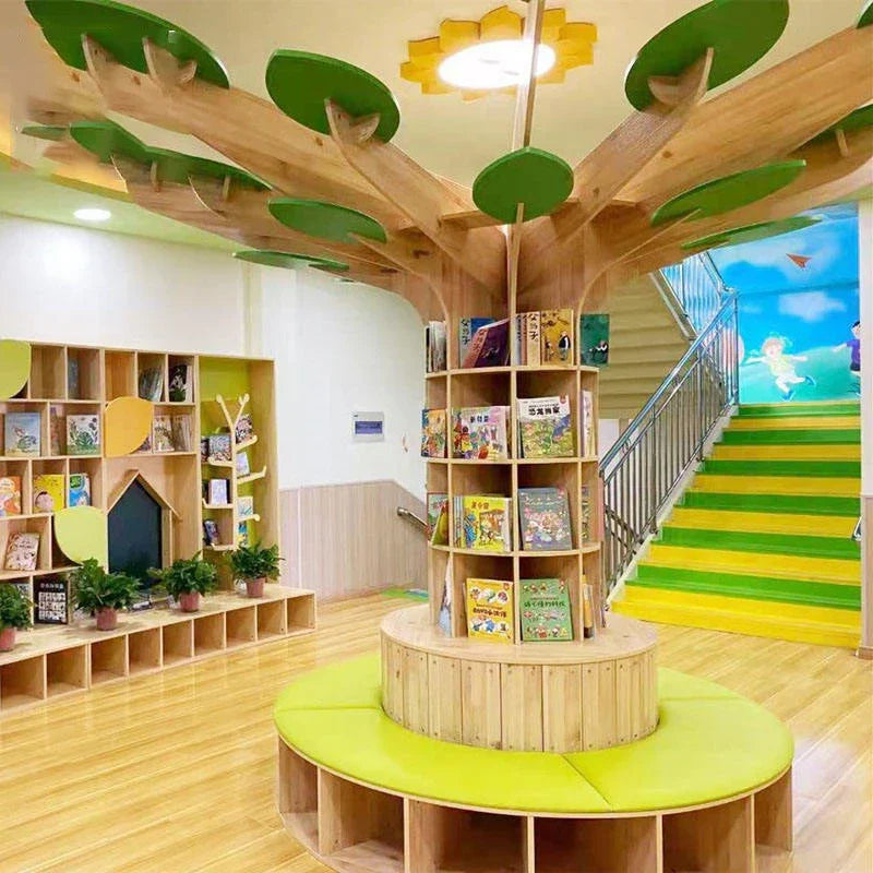 Library Daycare Tree BookshelfTable