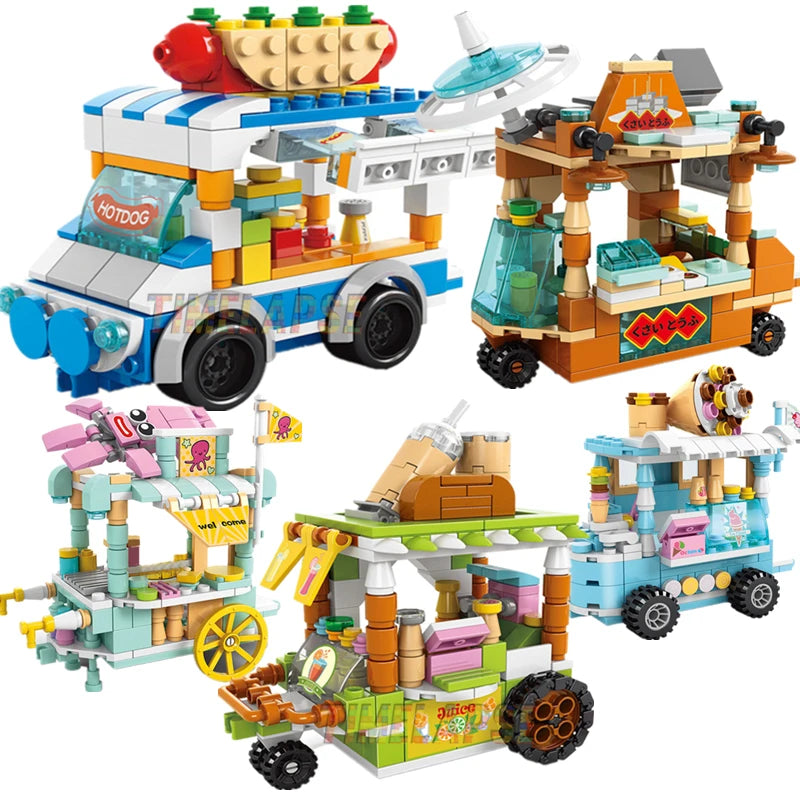 Ice Cream Car & Food Building Blocks