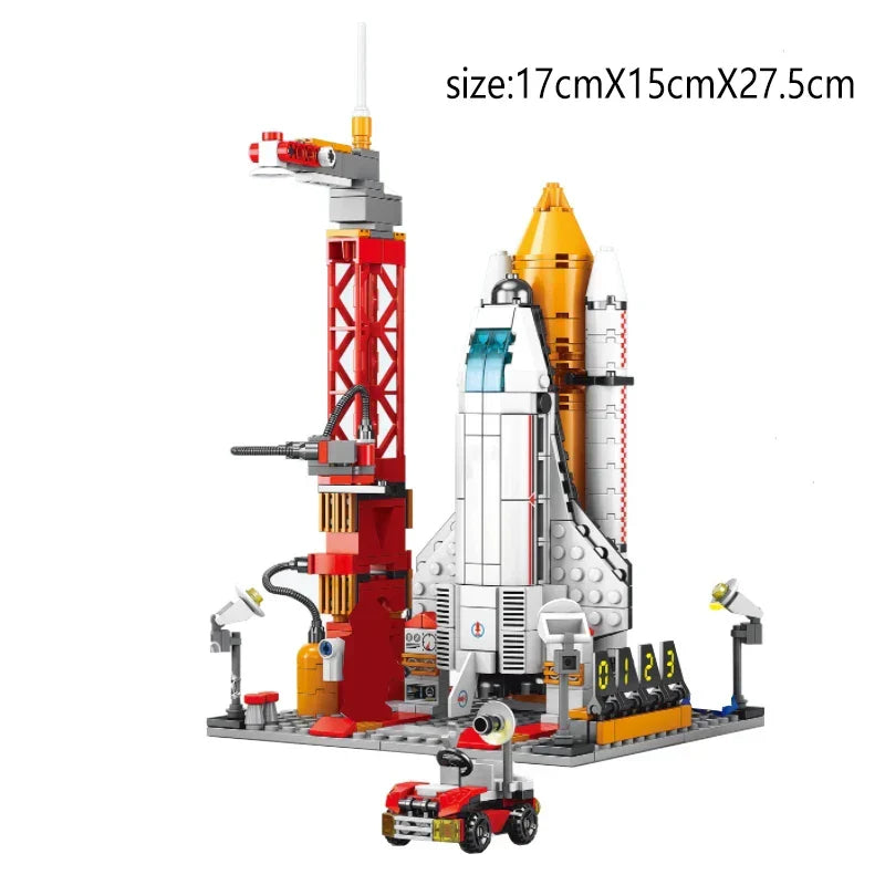 Space Rocket Launching Building Block Set