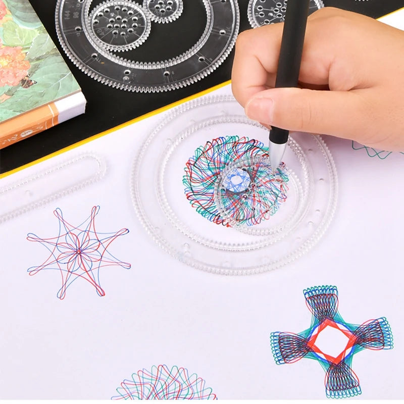 Geometric Spirograph Drawing Set