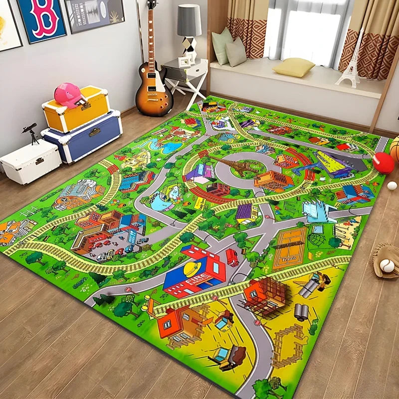 Kids Rug Play Carpet City Life