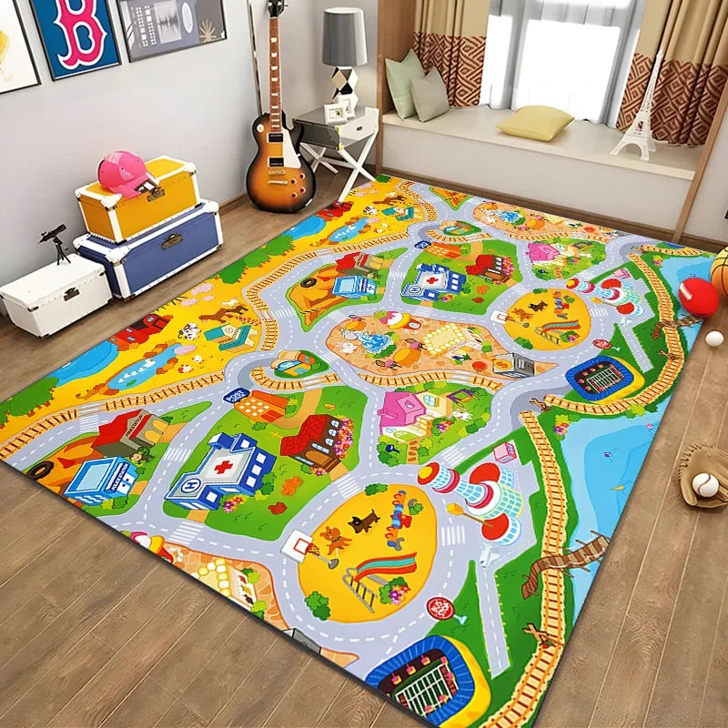 Kids Rug Play Carpet City Life