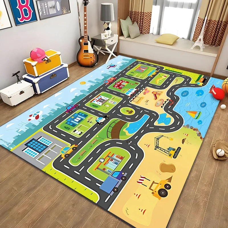 Kids Rug Play Carpet City Life