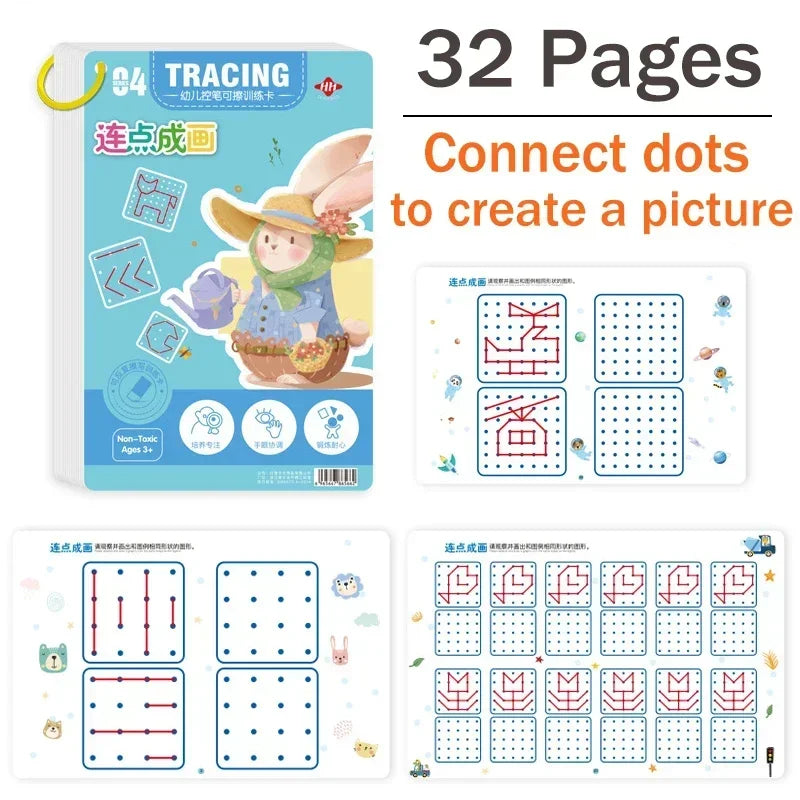 Montessori 32-Page Tracing Workbook