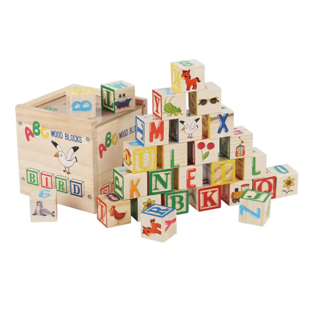 Alphabet Wooden Building Block Abc & Number