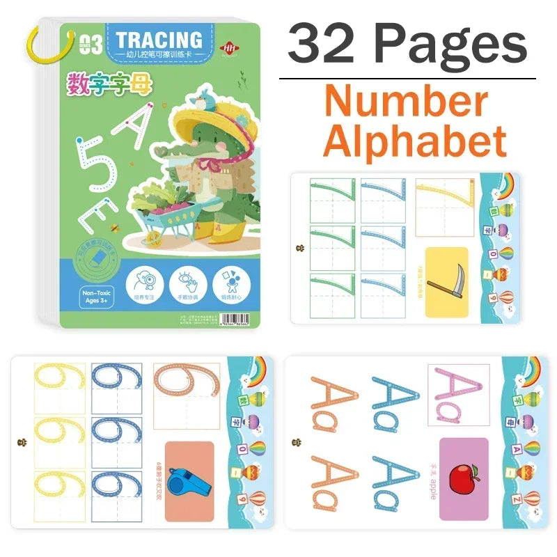 Montessori 32-Page Tracing Workbook